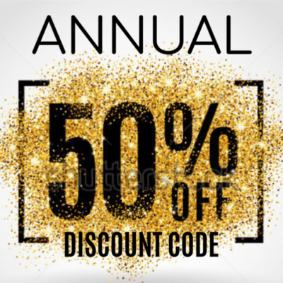 Annual 50% off Coupon Code